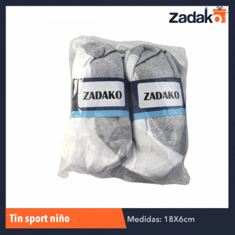 TIN 3 PARES SPORT NINOS , CON 4 PZS, O CAJA CON 40 PQTS