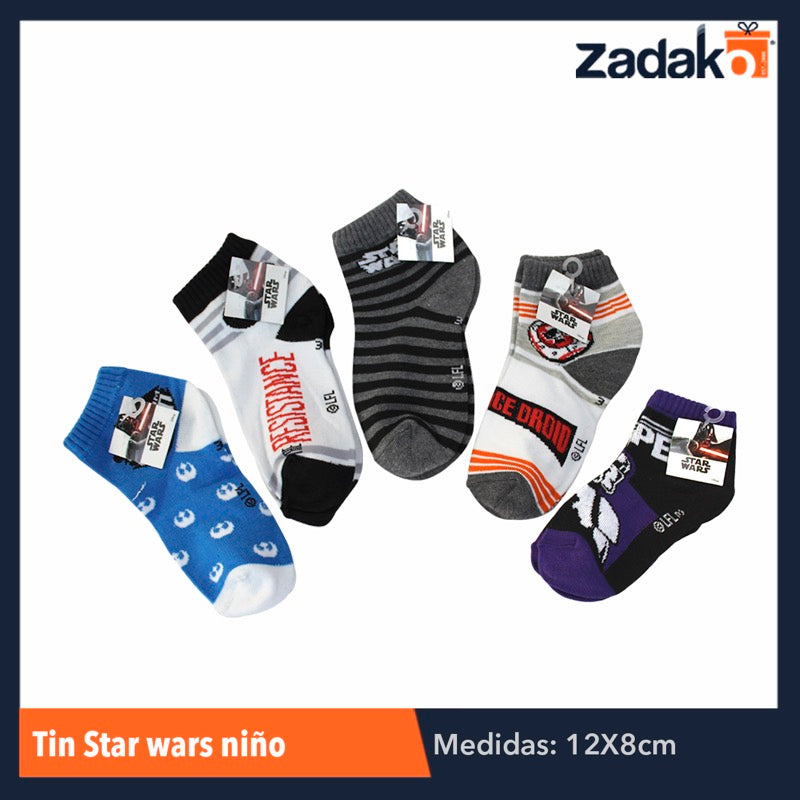 CALCETIN STARWARS NIÑO PAQUETE CON 12 PARES
