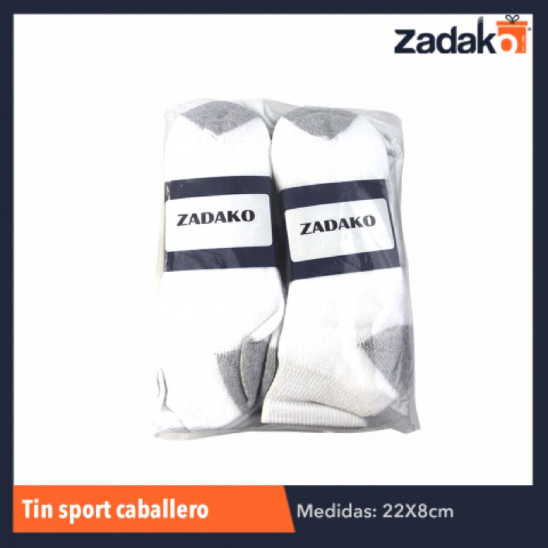 TIN 3 PARES SPORT CABALLERO , CON 4 PZS, O CAJA CON 40 PQTS