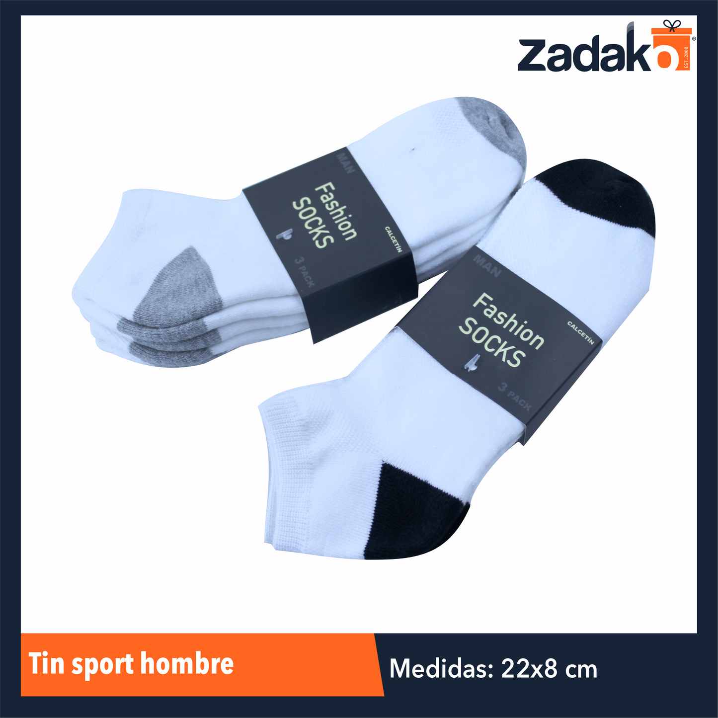 TIN 3 PARES SPORT HOMBRE, CON 1 PZS, O CAJA CON 160 PZS