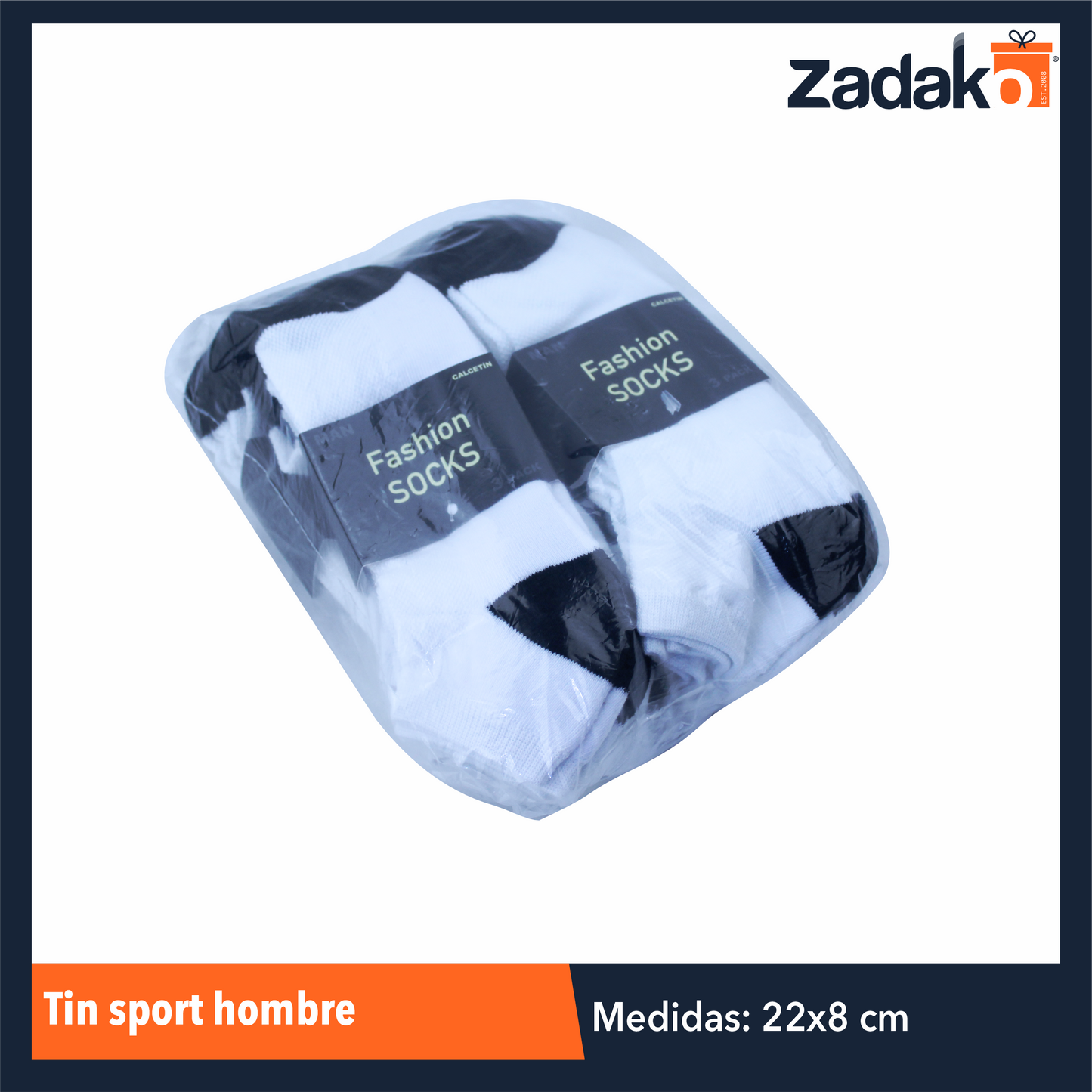 TIN 3 PARES SPORT HOMBRE, CON 1 PZS, O CAJA CON 160 PZS