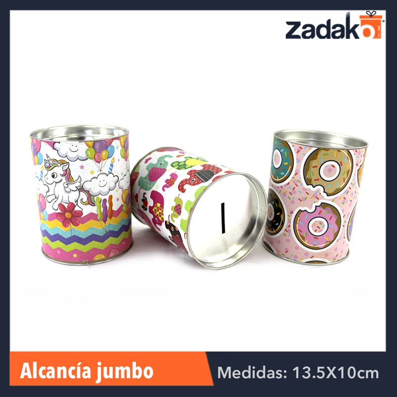 ALCANCIA JUMBO, CON 1 PZ O CAJA CON 140 PZS