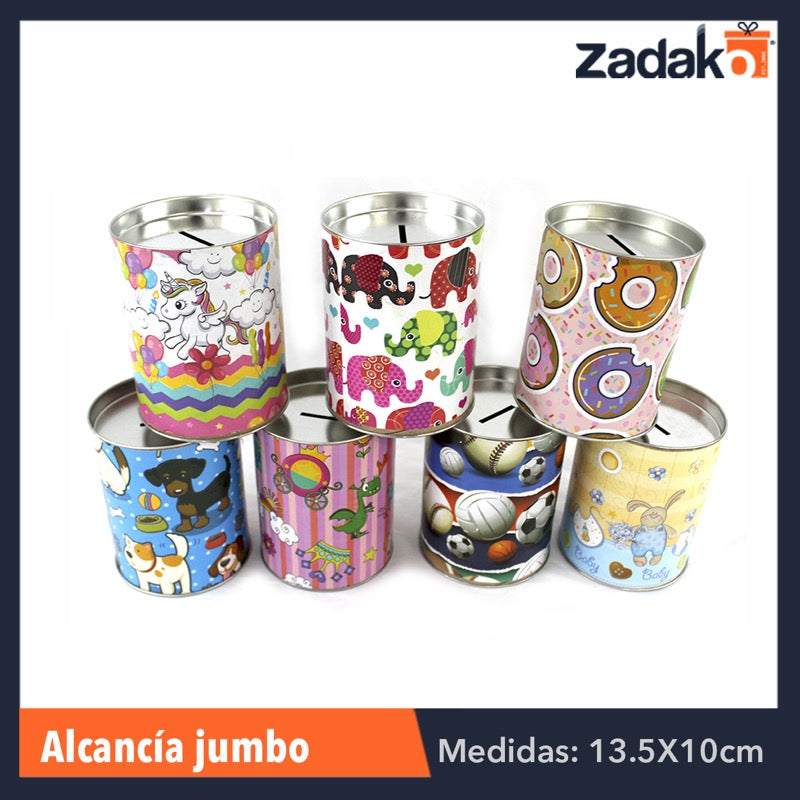 ALCANCIA JUMBO, CON 1 PZ O CAJA CON 140 PZS