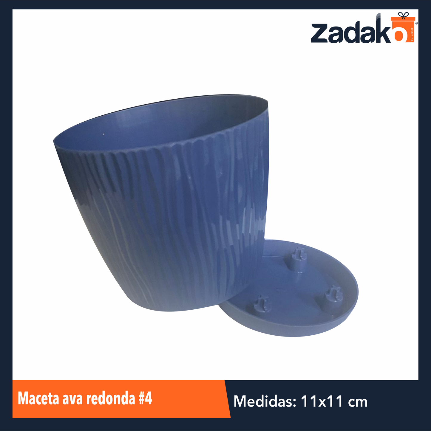 MACETA AVA REDONDA No. 4, CON 1 PZ O CAJA CON 12 PZS