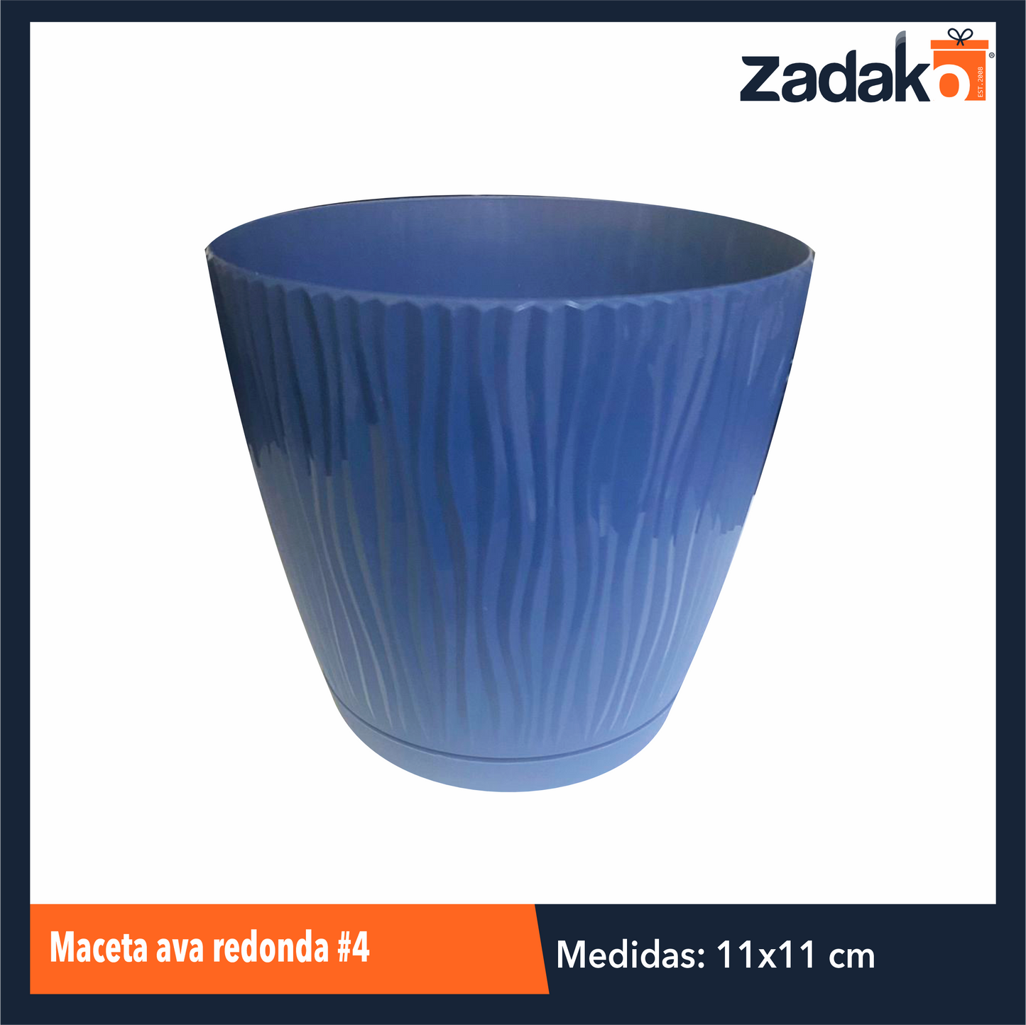 N-GPM-4522 MACETA AVA REDONDA No. 4, CON 1 PZ O CAJA CON 12 PZS