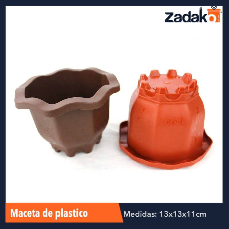 AM-0466-14 MACETA DE PLASTICO, CON 1 PZ O CAJA CON 432 PZS