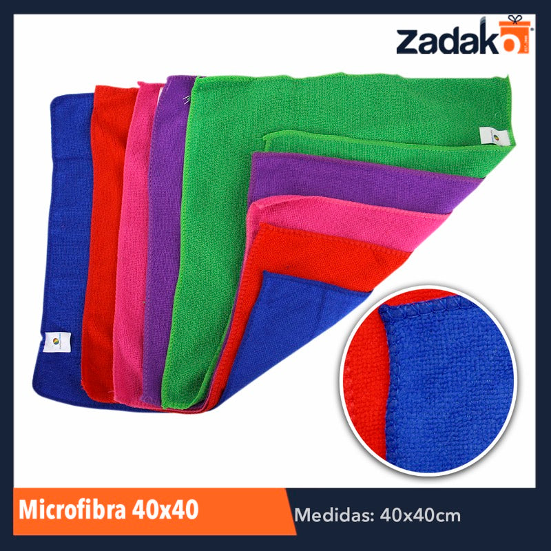 FCMF012 MICROFIBRA 40X40, CON 12 PZS, O CAJA CON 28 PQTS