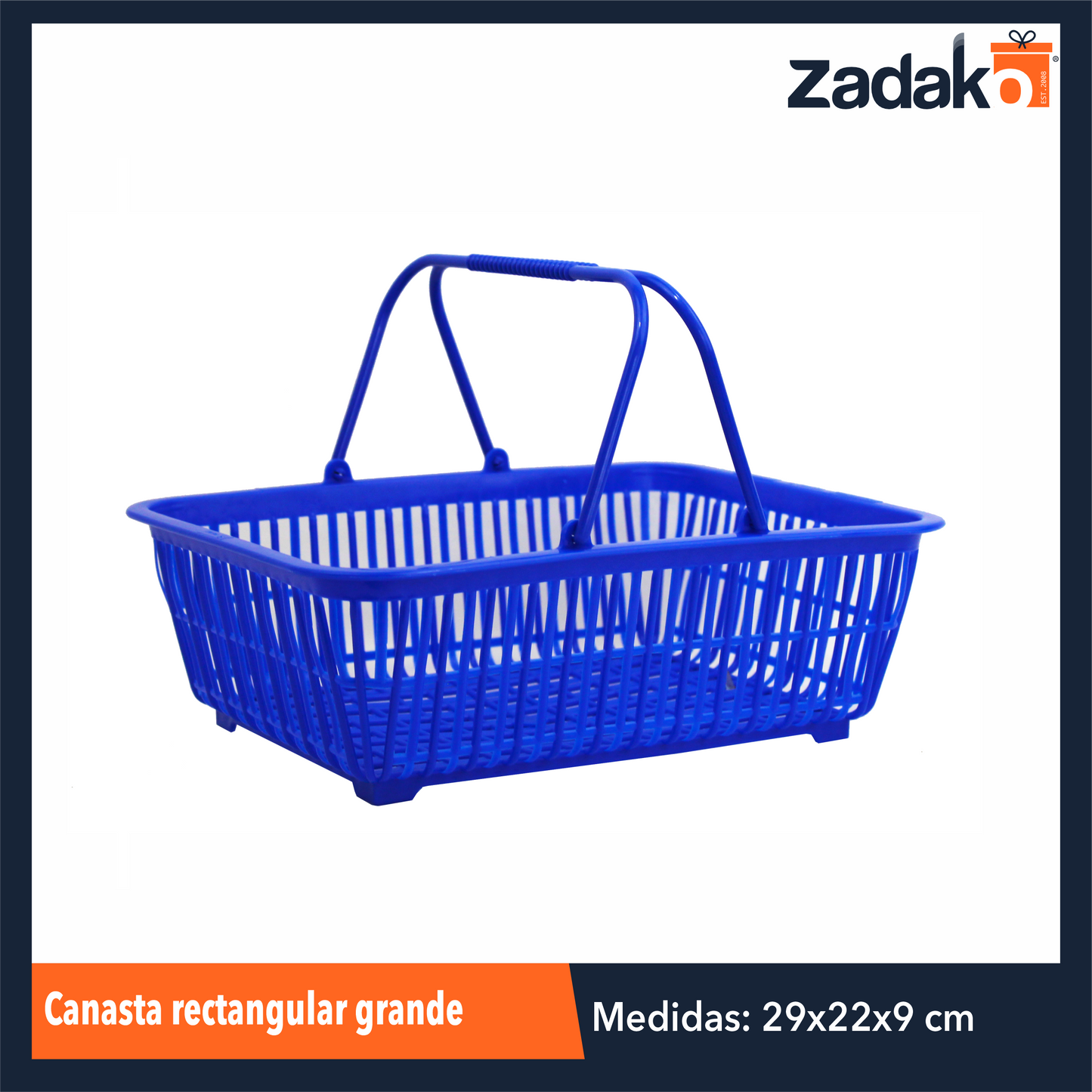 CANASTA RECTANGULAR GRANDE CON 1 PZ O CAJA CON 50 PZS