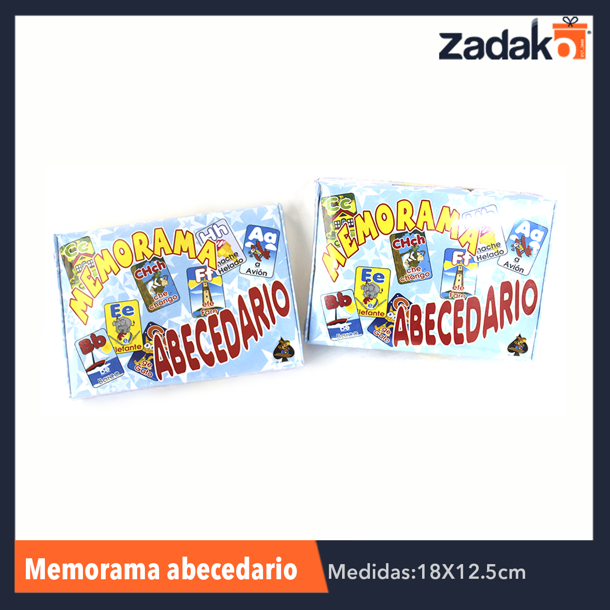 MEMORAMA ABECEDARIO, CON 1 PZ O CAJA CON 75 PZS