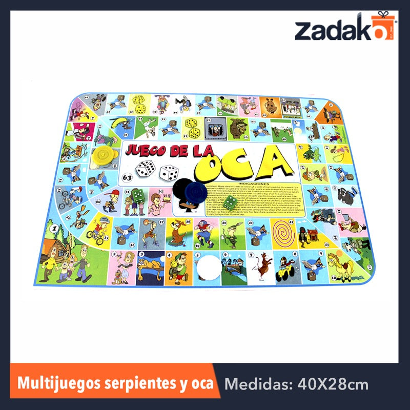 MULTIJUEGOS SERPIENTES Y OCA, CON 1 PZ O CAJA CON 50 PZS