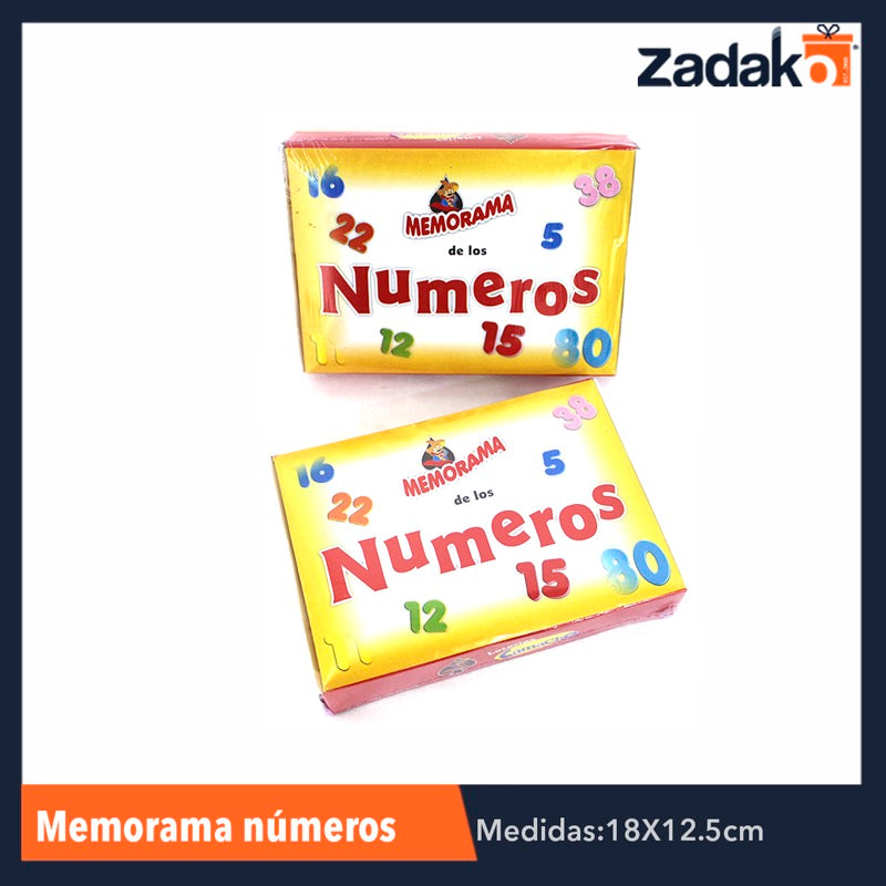 MEMORAMA NUMERO, CON 1 PZ O CAJA CON 75 PZS