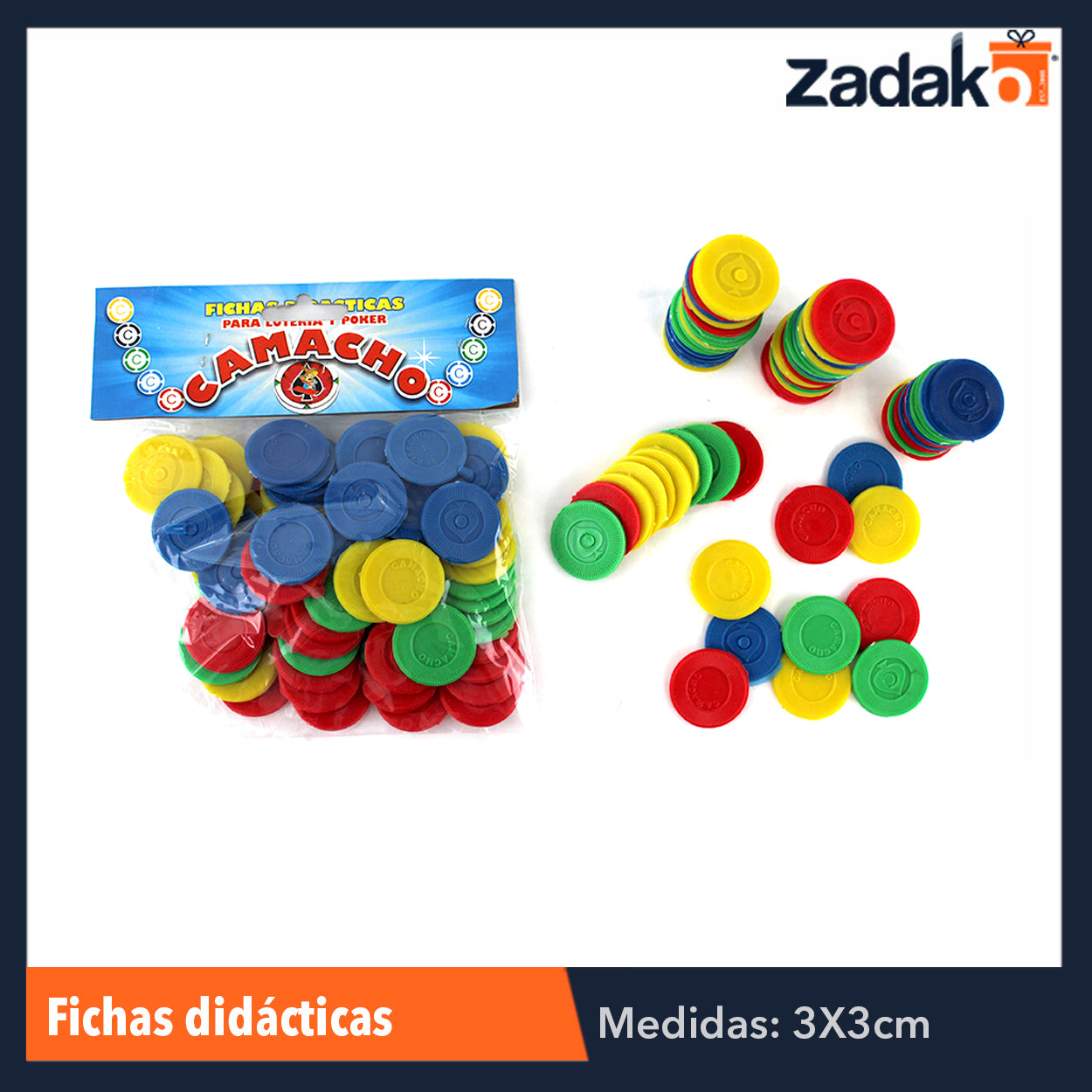 FIDI30 FICHAS DIDACTICAS C/30 PZAS, CON 1 PZ O CAJA CON 30 PZS