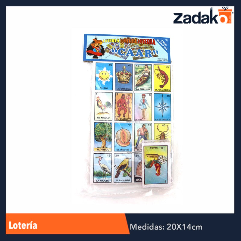 LOT10CH LOTERIA 10 CARTAS BARAJA CHICA, CON 1 PZ O CAJA CON 60 PZS
