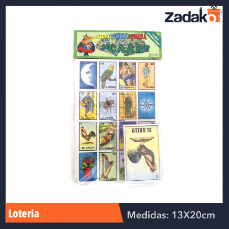 LOT10GDE LOTERIA 10 CARTAS BARAJA GRANDE, CON 1 PZ O CAJA CON 60 PZS