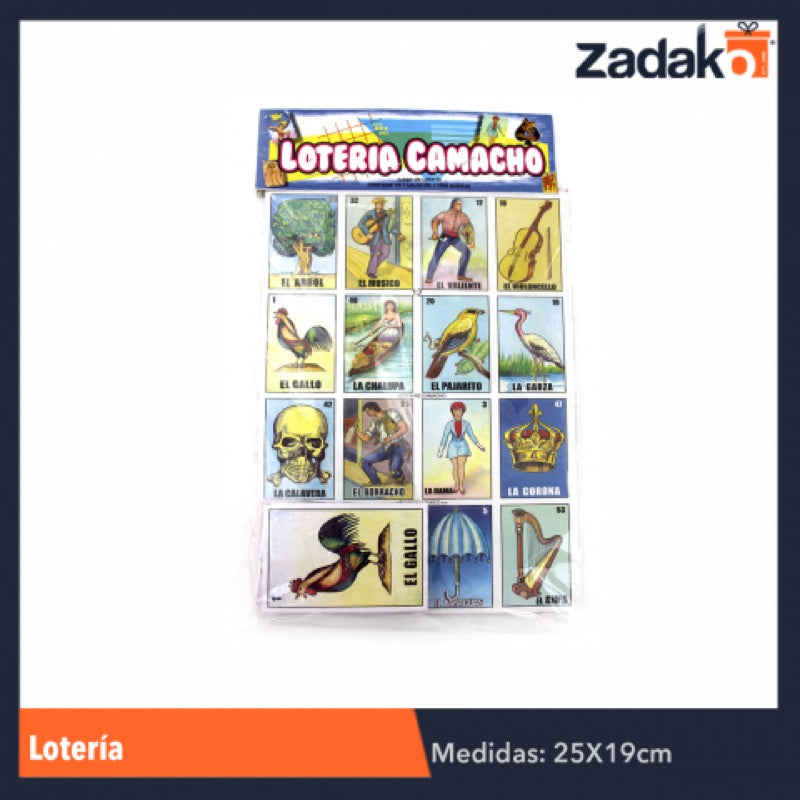LOTMED10 LOTERIA MEDIANA 10 TABLAS, CON 1 PZ O CAJA CON 40 PZS