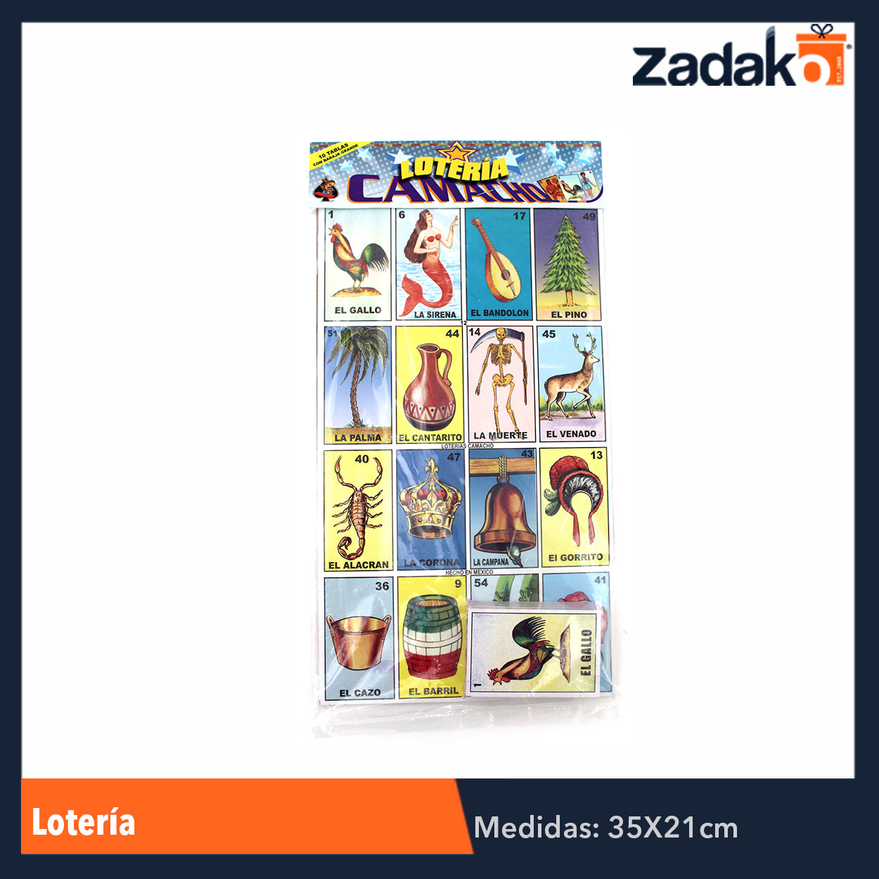 LOTGI10 LOTERIA GIGANTE 10 TABLAS CON 1 PZ O CAJA CON 30 PZS