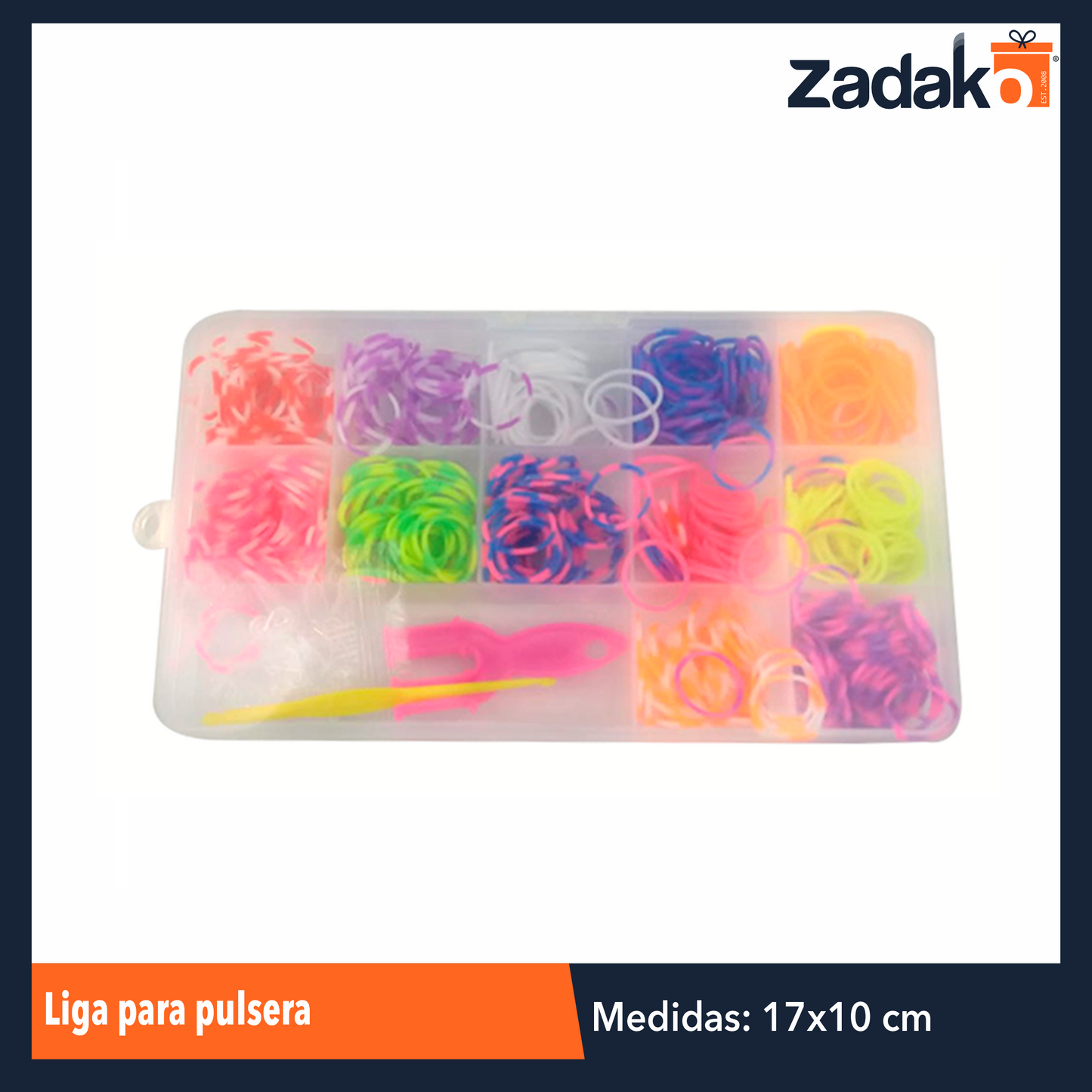 ZB-0176 LIGA P/PULSERAS ESTUCHE RECTANGULAR, CON 1 PZ O CAJA CON 240 PZS