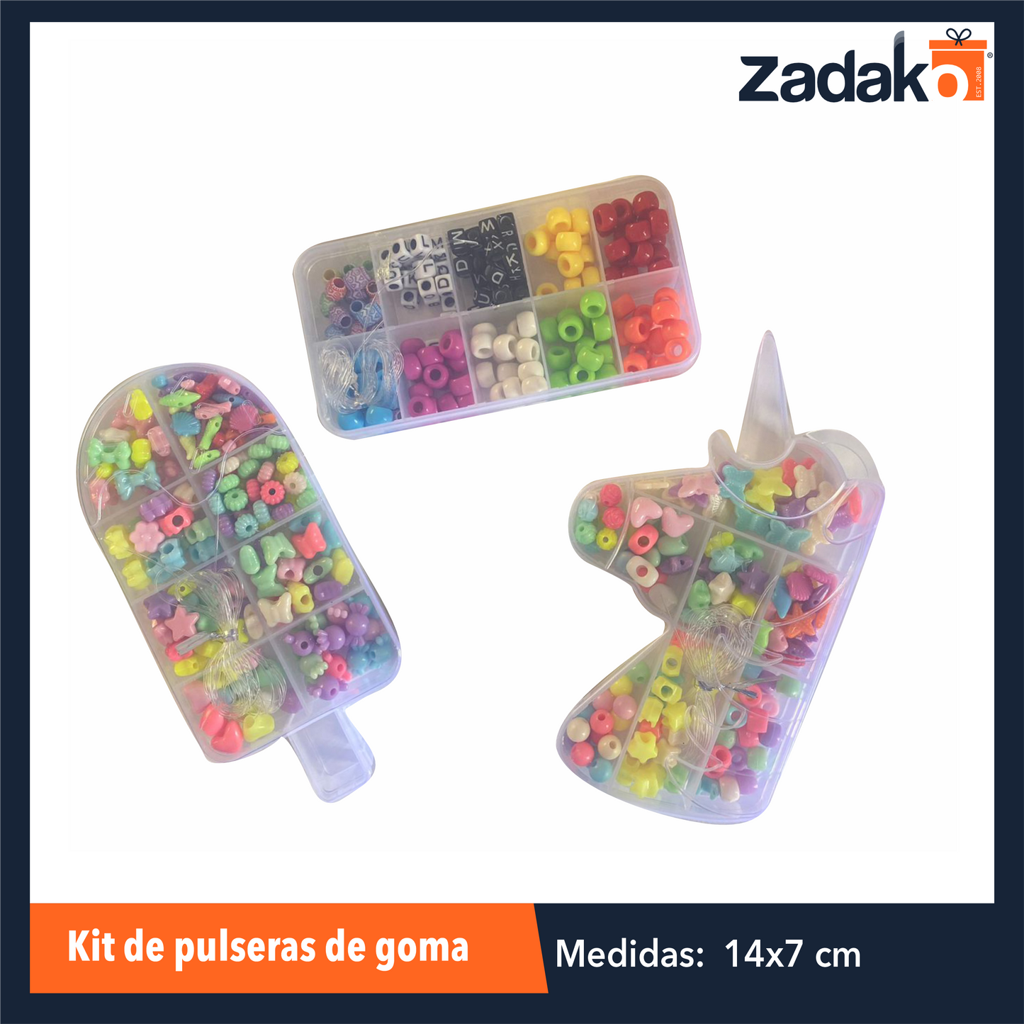 ZB-0268 KIT DE PULSERAS CON 1 PZ O CAJA CON 240 PZS