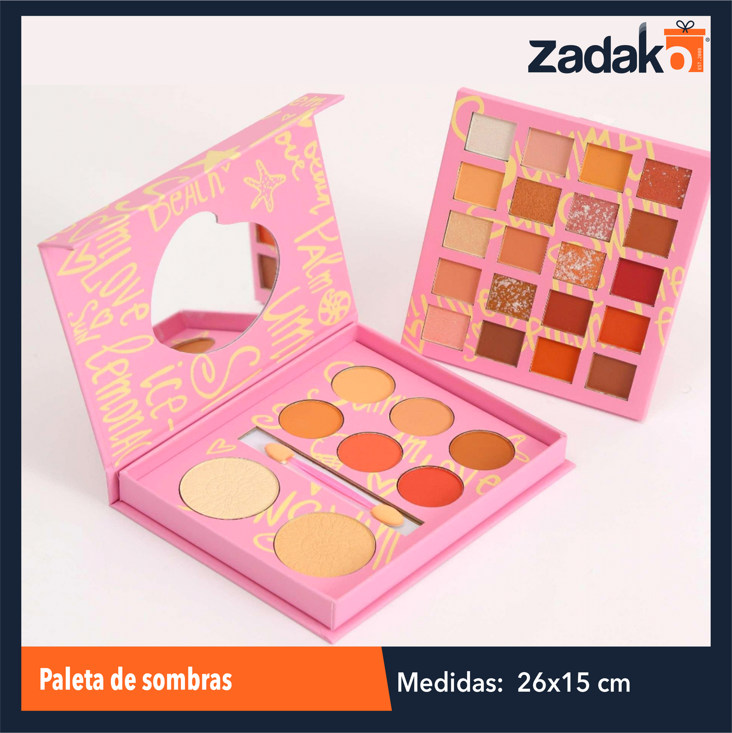 ZB-0315 PALETA DE SOMBRAS CON 1 PZ O CAJA CON 144 PZS