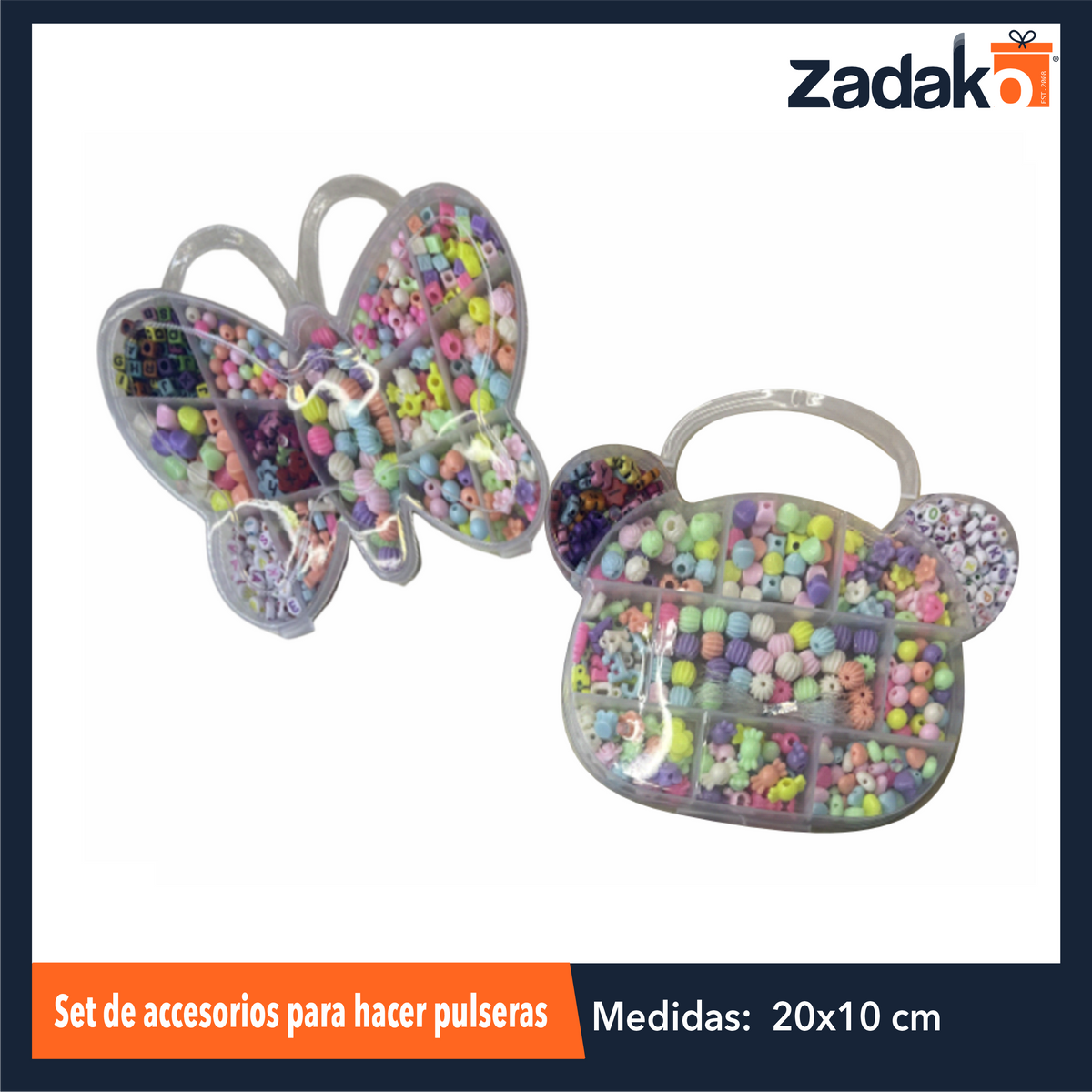 GPM-2833 ZB-0338 SET DE ACCESORIOS PARA HACER PULSERAS CON 1 PZ O CAJA CON 144 PZS