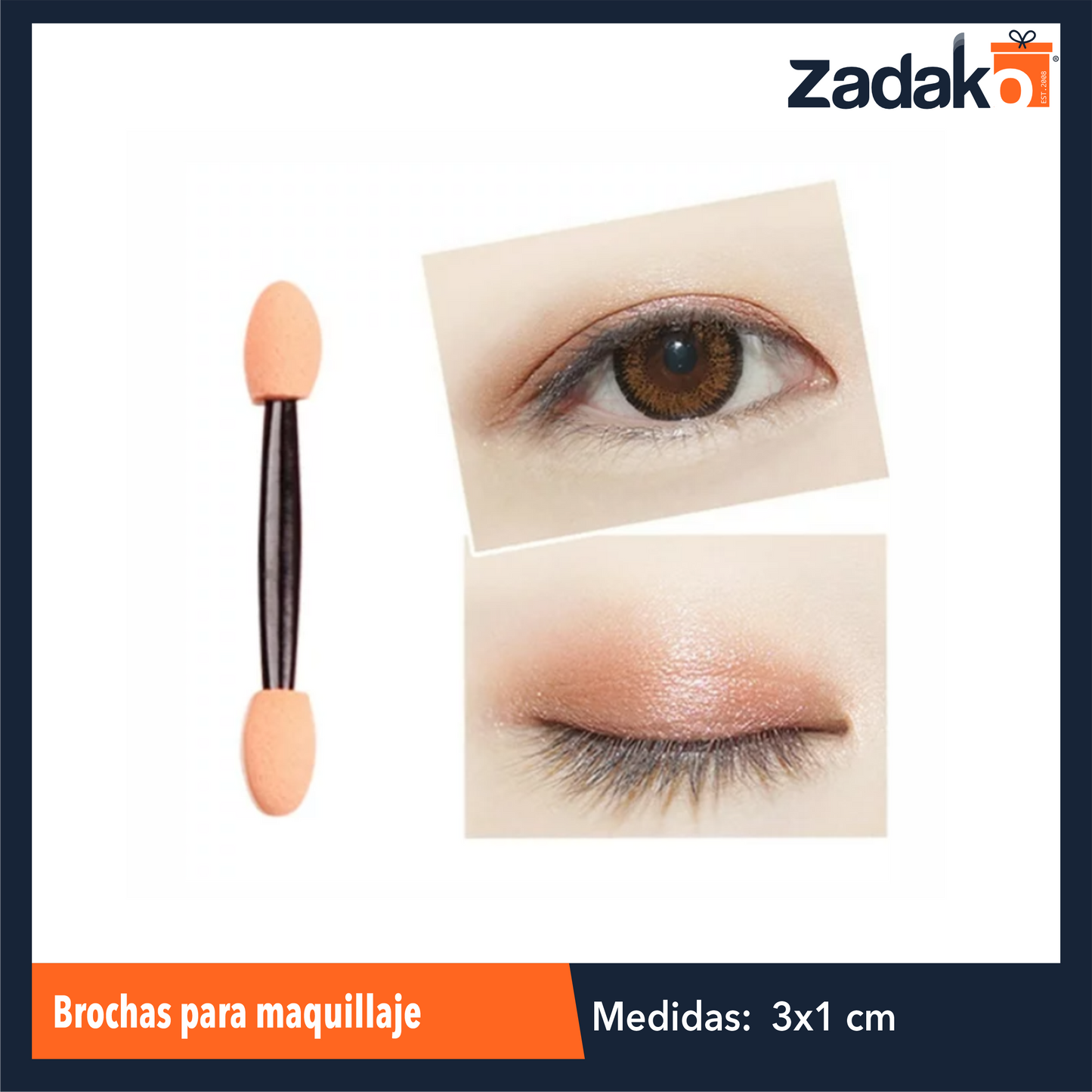 ZB-0339 BROCHAS PARA MAQUILLAJE CON 1 PZA O CAJA CON 1440 PZS