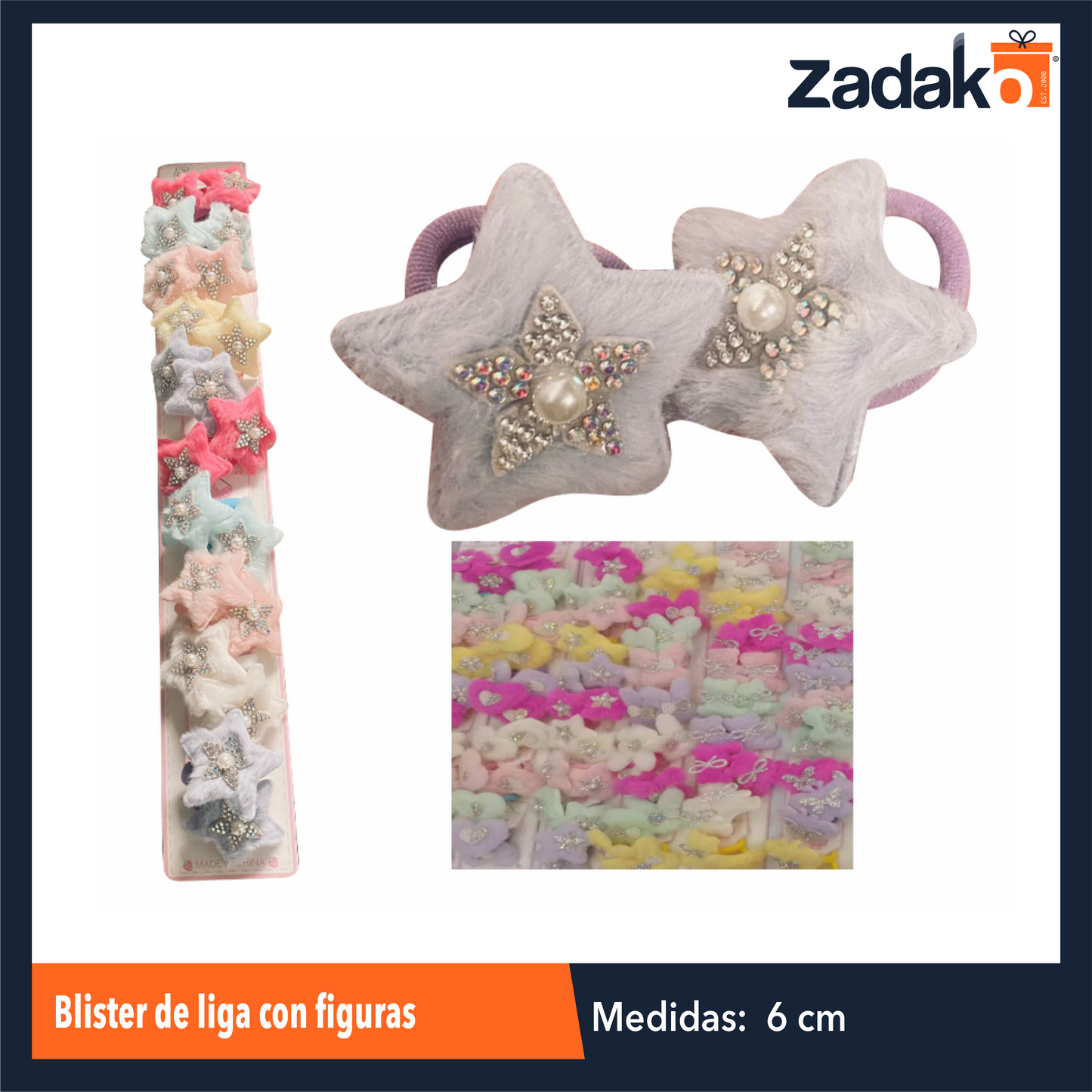 ZB-0385 BLISTER CON 10 LIGAS DE FIGURAS CON 1 PZ O CAJA CON 300 PZS