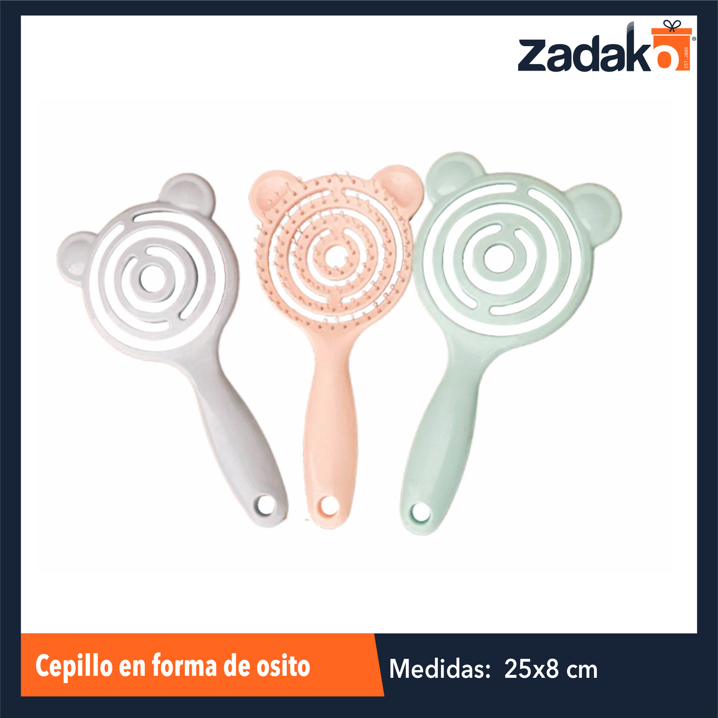 ZB-0402 CEPILLO EN FORMA DE OSITO CON 1 PZ O CAJA CON 240 PZS