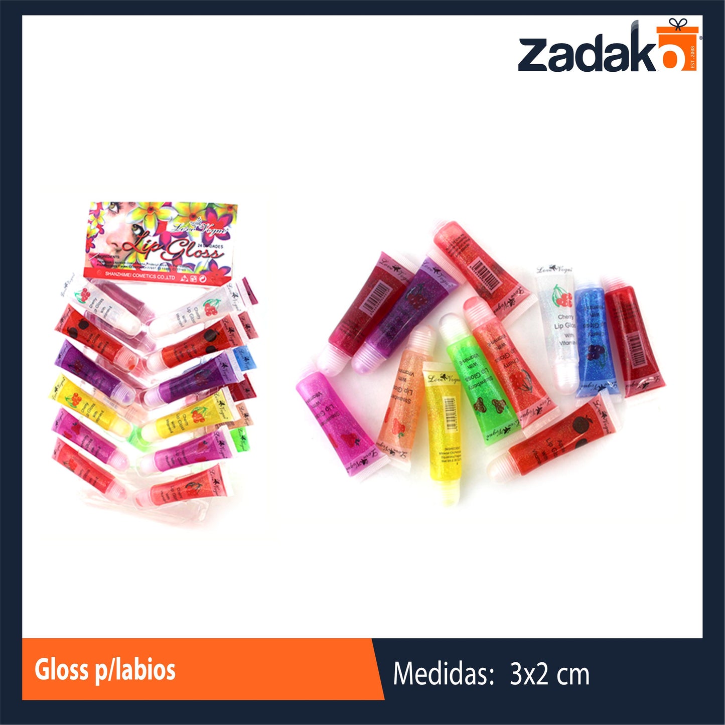 N-GPM-8271 ZB-0049 GLOSS P/LABIOS CON 24 PZS O CAJA CON 60 PQTS