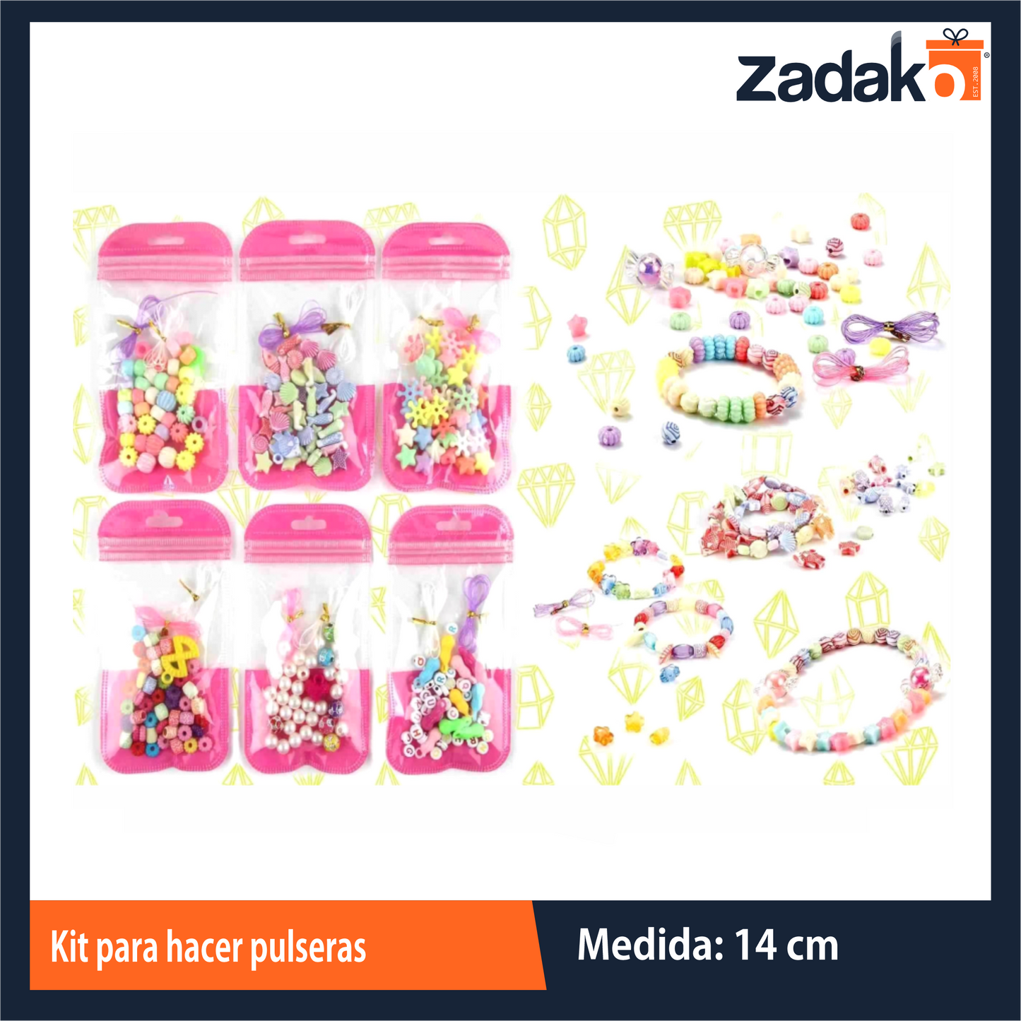 ZB-0351 KIT PARA HACER PULCERAS CON 6 PQTS O CAJA CON 200 PQTS