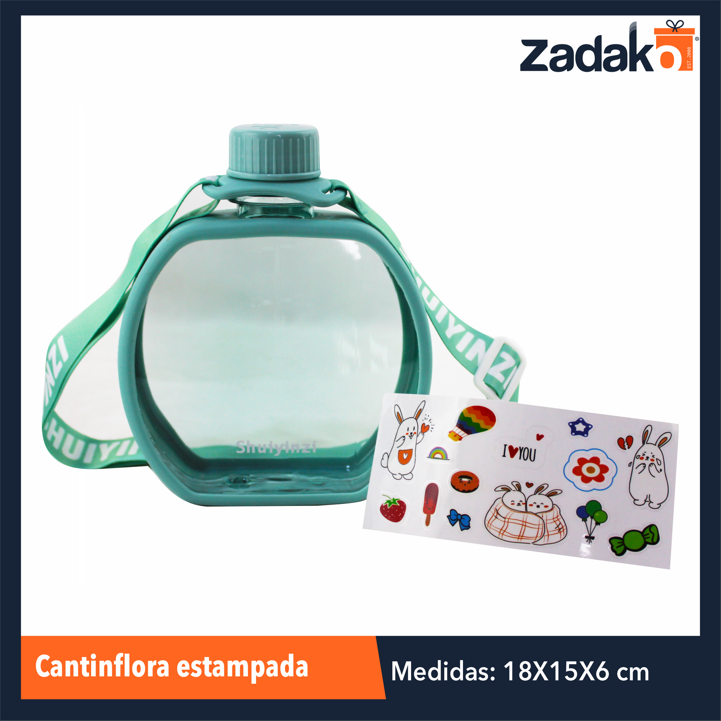 ZC-0427 CANTIMPLORA ESTAMPADA CON 1 PZ O CAJA CON 60 PZS