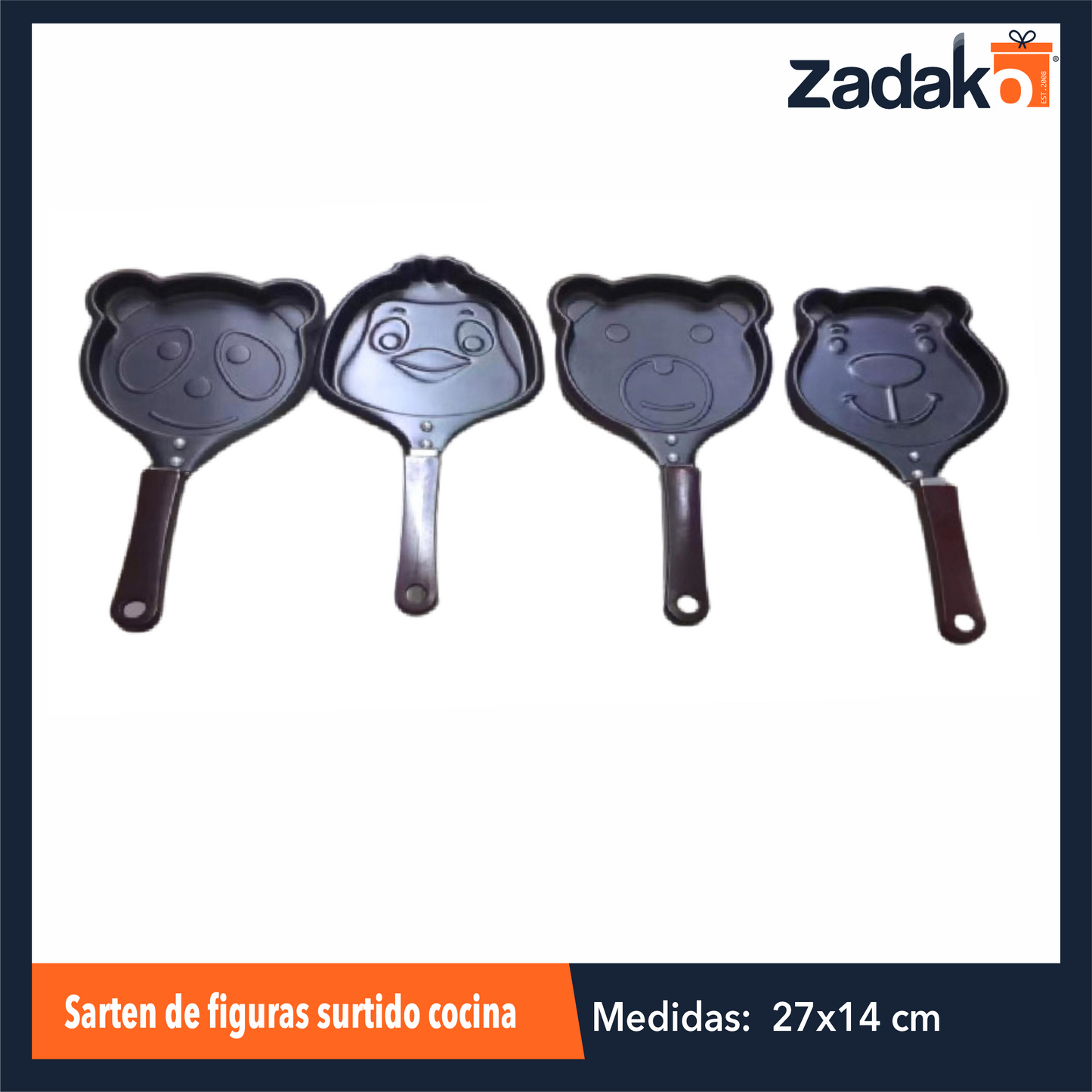 ZC-0435 SARTEN DE FIGURAS SURTIDO COCINA CON 1 PZ O CAJA CON 100 PZS