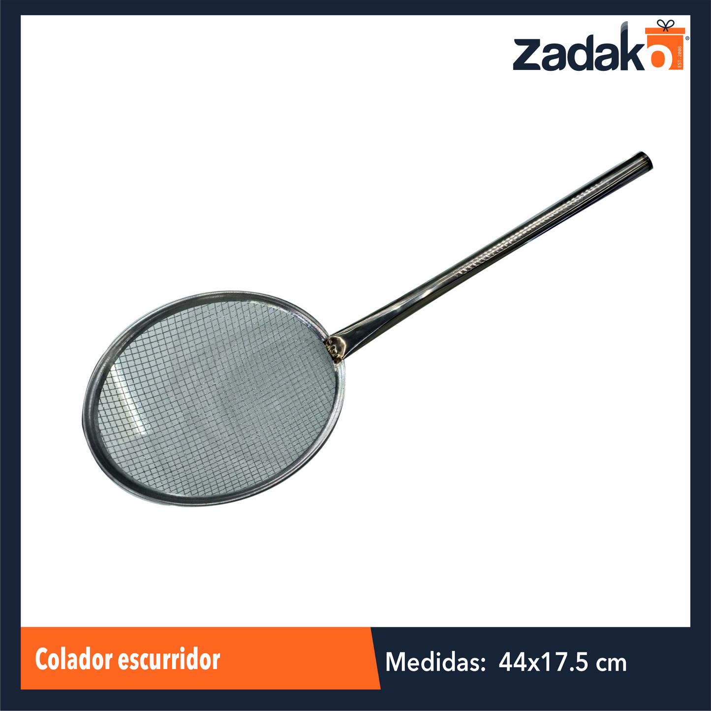 ZC-0526 COLADOR ESCURRIDOR 17.5 X 44 CM CON 1 PZ O CAJA CON 240 PZS