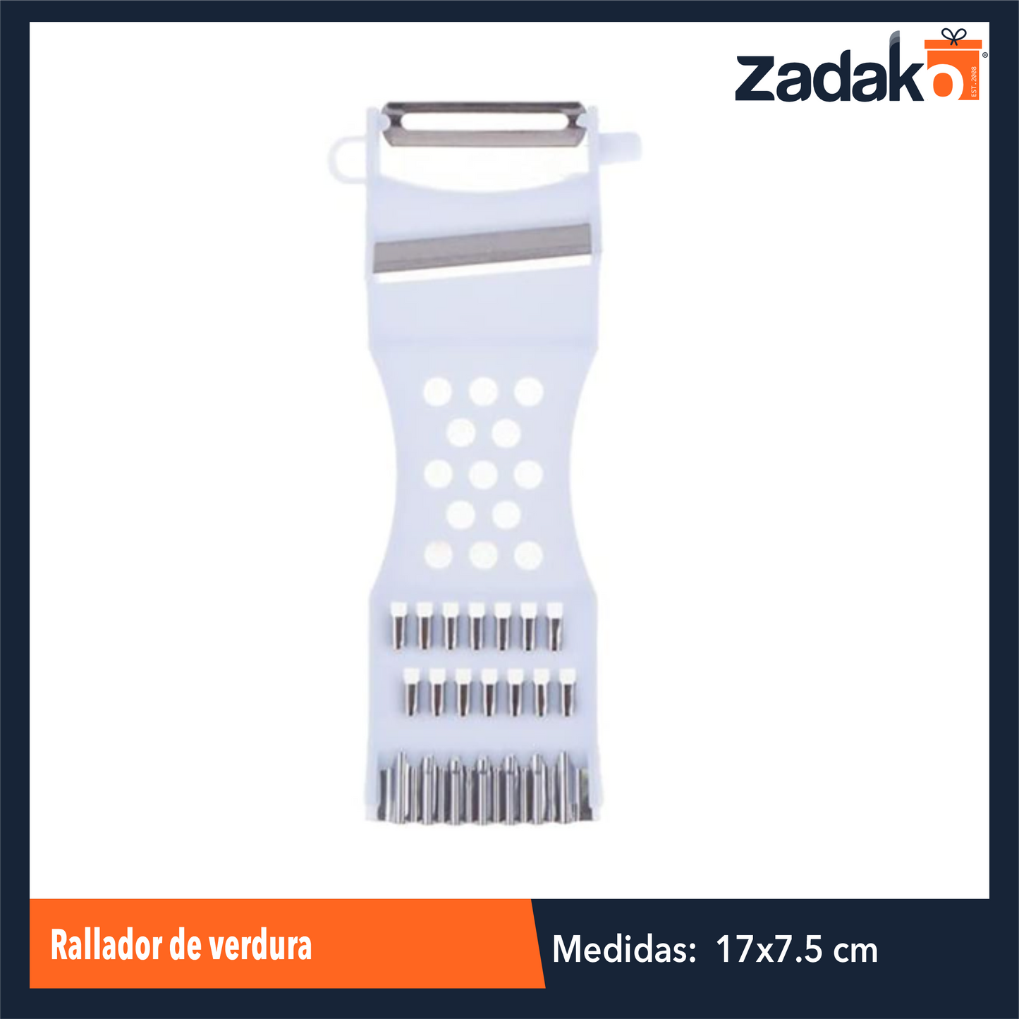 ZC-0541 RALLADOR DE VERDURA 17 X 7.5 CM CON 1 PZ O CAJA CON 800 PZS
