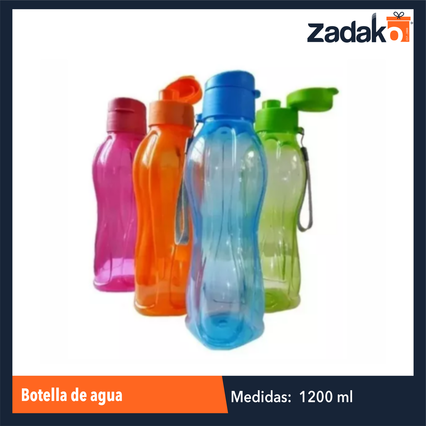 ZC-0548 BOTELLA DE AGUA DE 1200 ML CON 1 PZ O CAJA CON 80 PZS