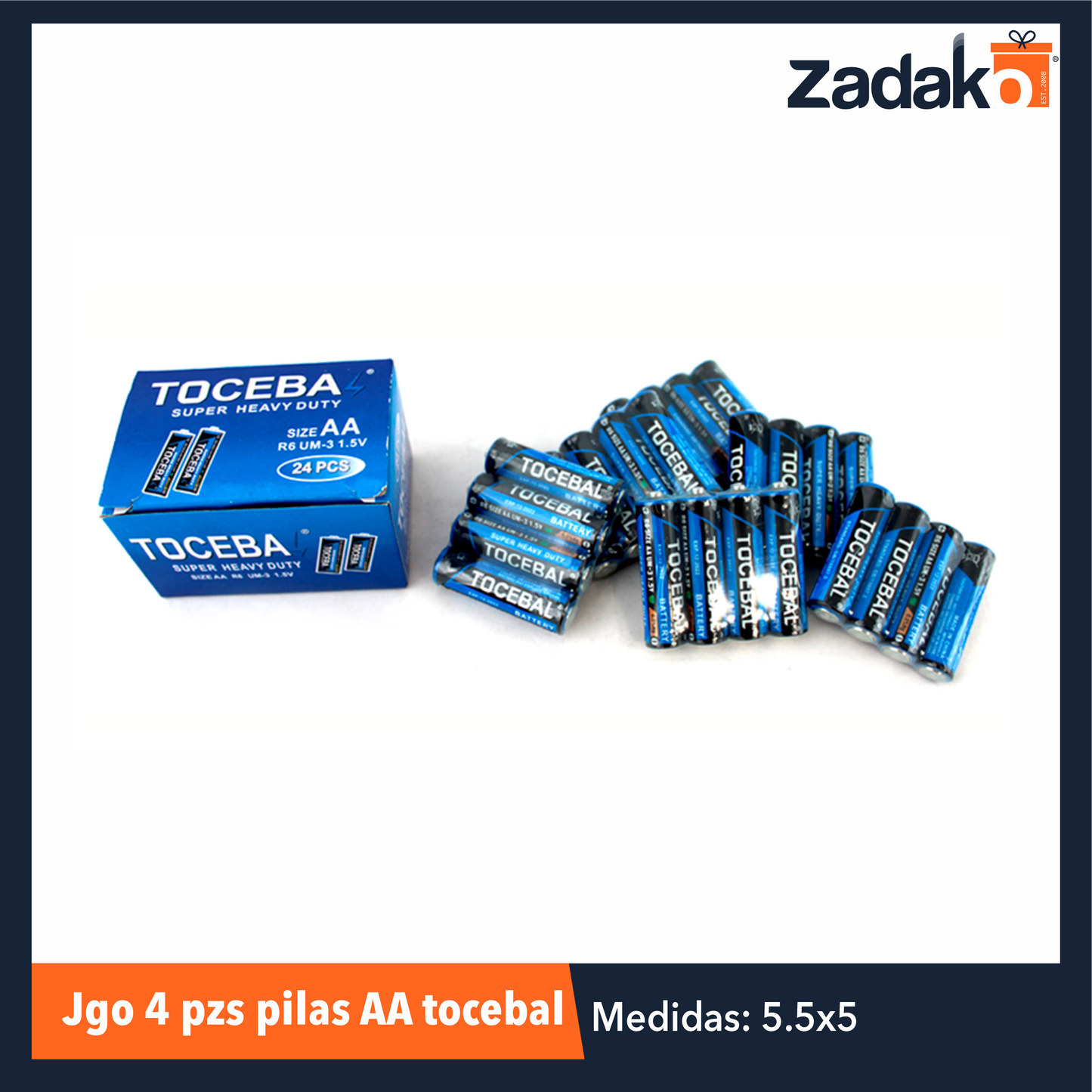 N-GPM-2380 GPM-2380 ZE-0009 JUEGO DE 4 PILAS AA TOCEBAL PAQUETE CON 6, O CAJA CON 50 PQTS