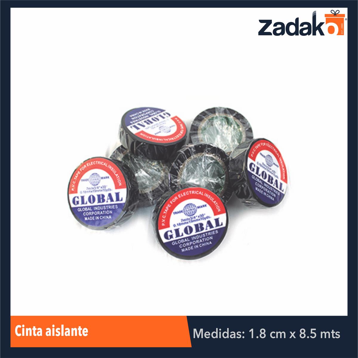 GPM-2324 CINTA AISLANTE 8.5 MTS, CON 10 PZS, O CAJA CON 50 PQTS