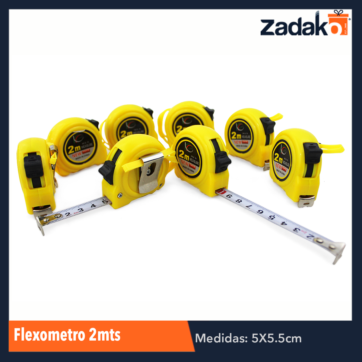 N-GPM-2218 ZF-0013 FLEXOMETRO 2 MTS, CON 1 PZ O CAJA CON 480 PZS