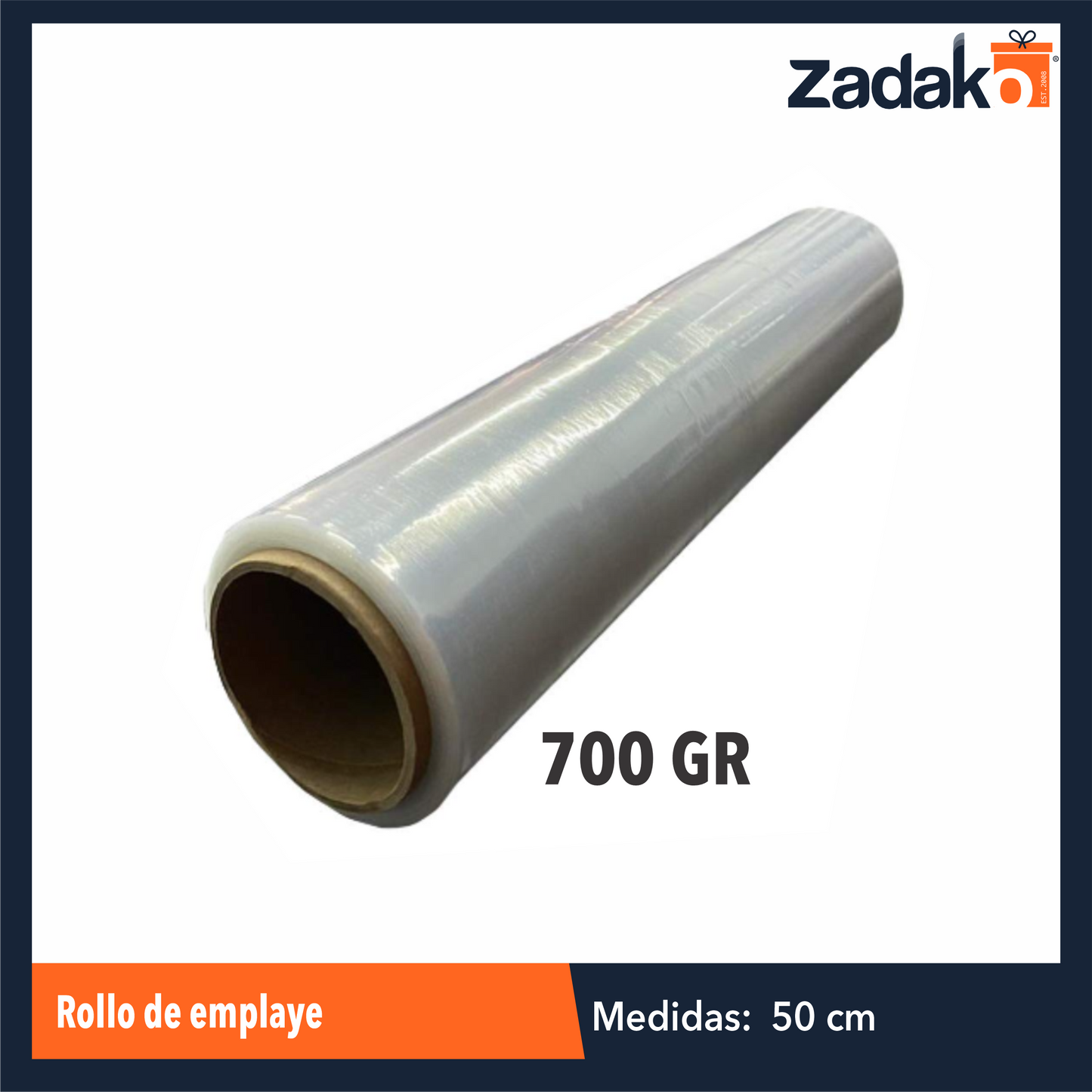 ZF-0276 ROLLO DE EMPLAYE DE 50 CM/700 GRAMOS CALIBRE 13 CON 1 PZ O CAJA CON 24 PZS