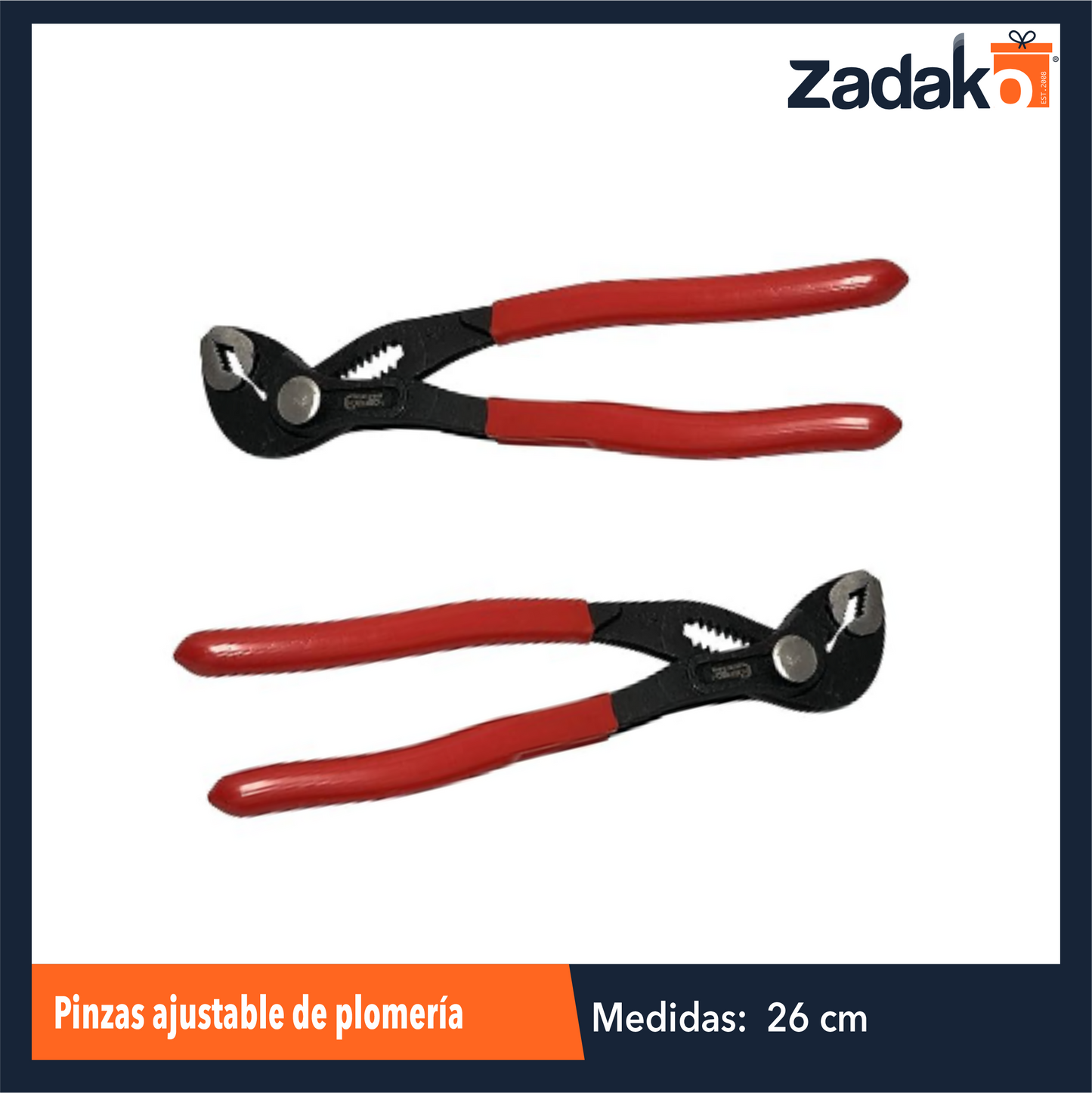 ZF-2215 PINZAS AJUSTABLE DE PLOMERIA DE 10 PULGADAS CON 1 PZ O CAJA CON 60 PZS