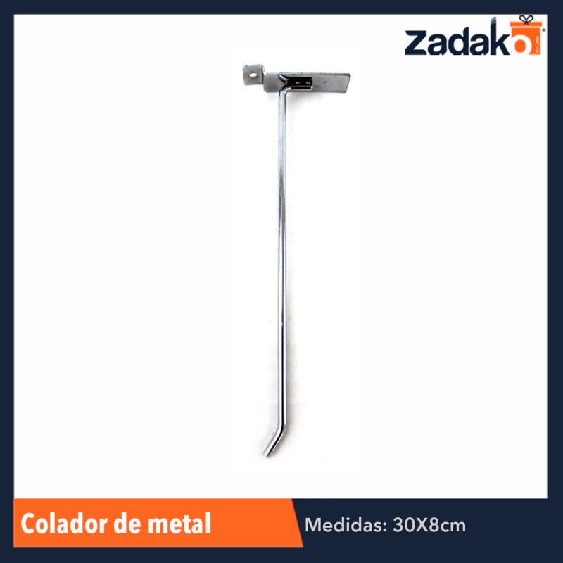 N-GPM-2025 GPM-2025 ZF-0091 GANCHO DE METAL CROMADO 30 CM, CON 1 PZ O CAJA CON 200 PZS