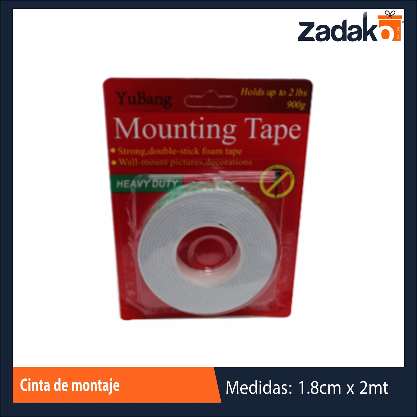 N-GPM-2242 GPM-2242 ZF-0272 HFY-10611 CINTA DE MONTAJE DOBLE CARA CON 1 PZ O CAJA CON 288 PZS