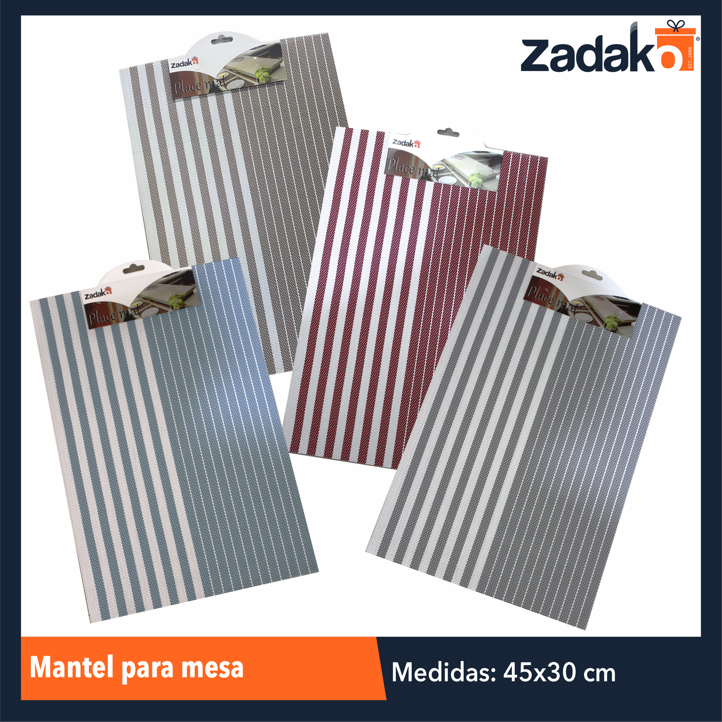 ZH-0123 MANTEL PARA MESA CON 1 PZ O CAJA CON 240 PZS
