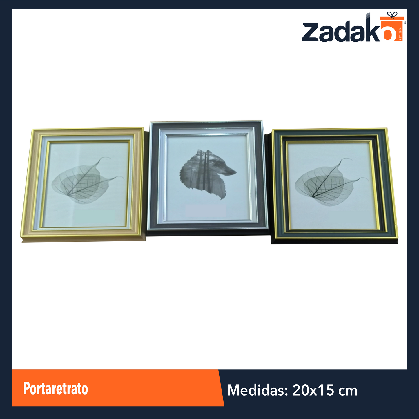 N-GPM-4003 ZH-0240 PORTARETRATO DE 15 X 20 CM CON 1 PZ O CAJA CON 72 PZS