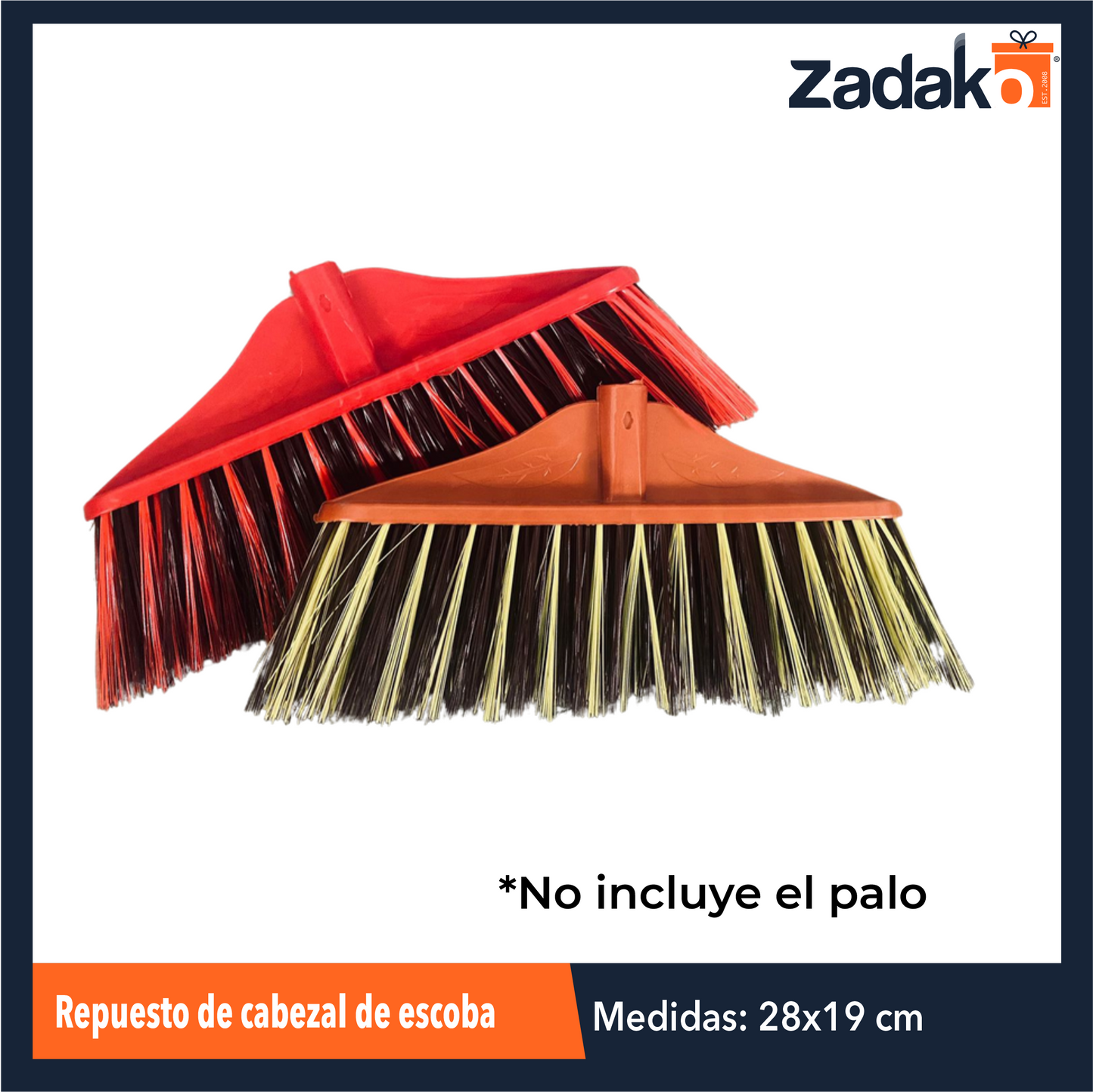 ZH-2256 REPUESTO DE CABEZAL DE ESCOBA 32x19 CM CON 1 PZ O CAJA CON 100 PZS