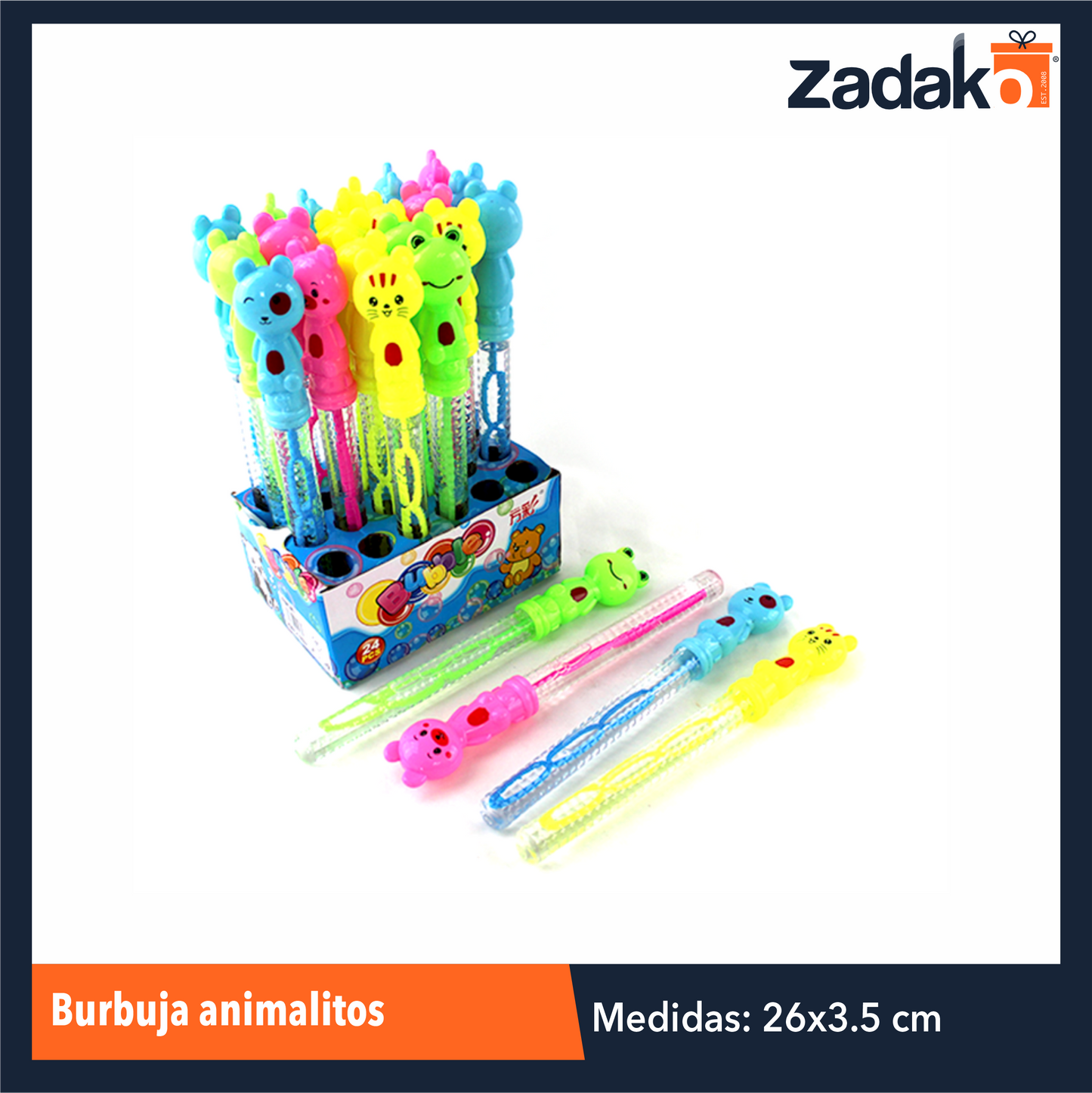 ZJ-0465 BURBUJA ANIMALITOS, CON 24 PZS, O CAJA CON 12 PQTS