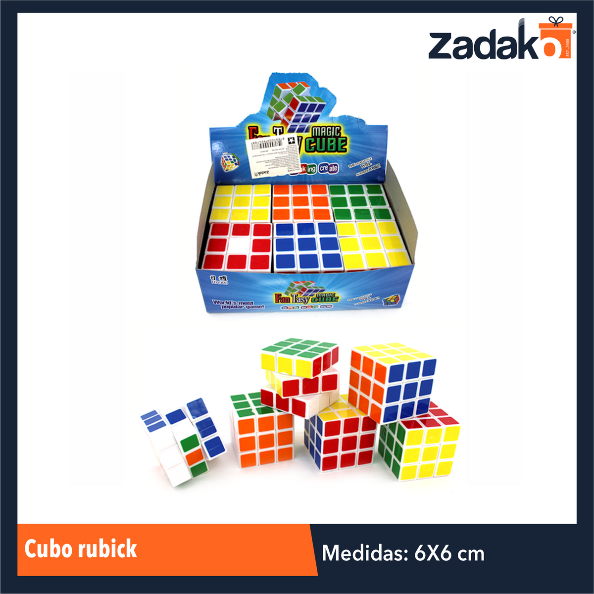 GPM-2393 CUBO RUBICK, CON 6 PZS, O CAJA CON 60 PQTS