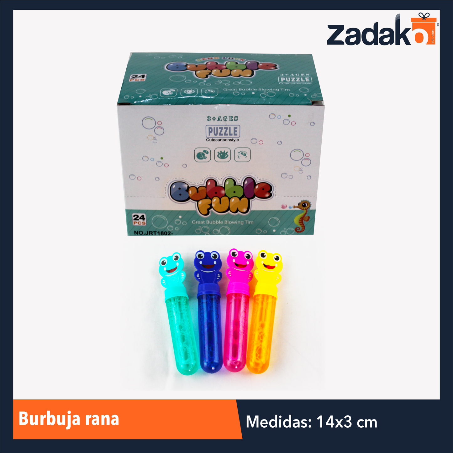ZJ-1272 BURBUJA RANA CON 24 PIEZAS, O CAJA CON 18 PQTS