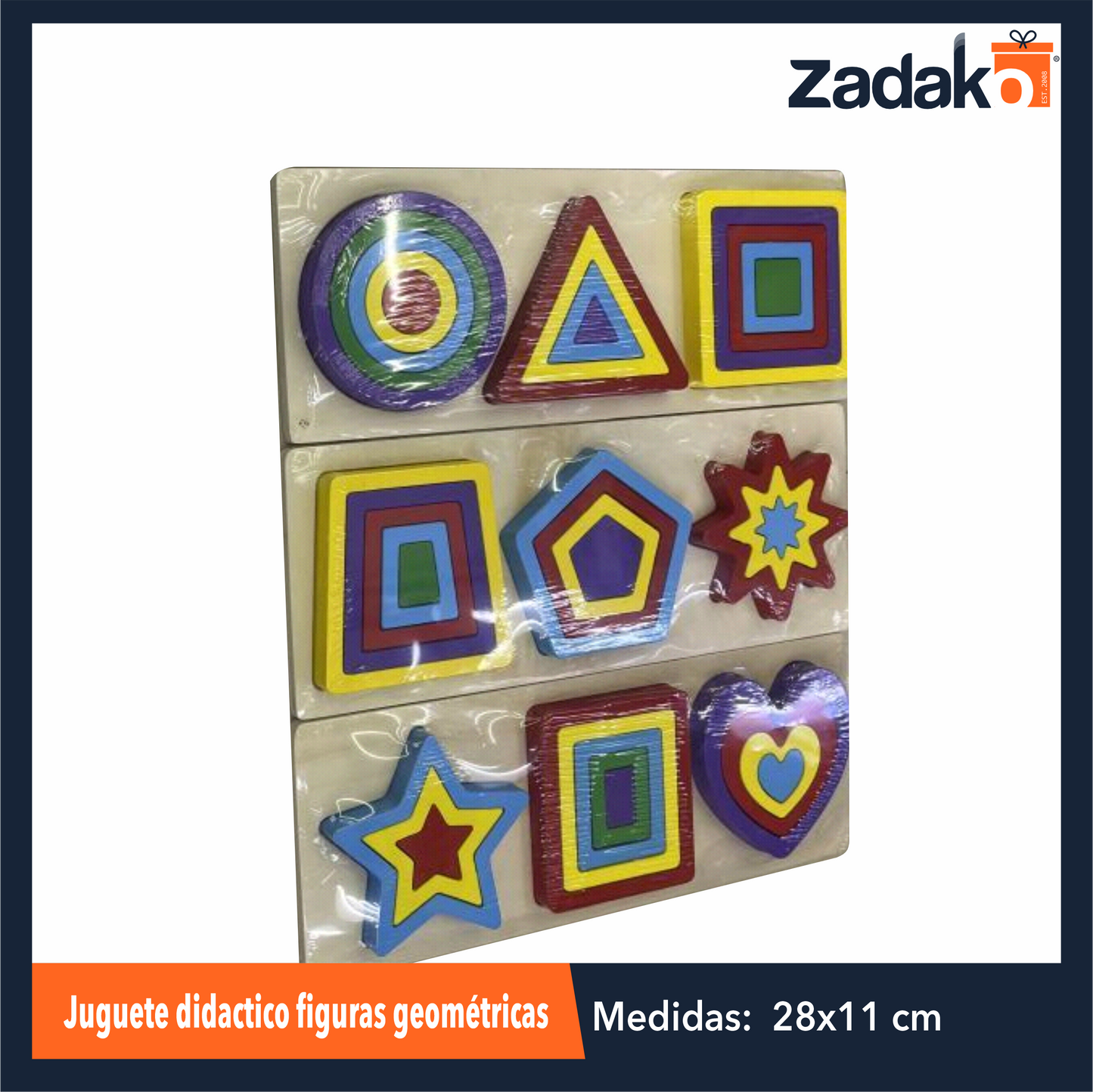 ZJ-1394 JUGUETE DIDACTICO ARMABLE FIGURAS GEOMETRICAS CON 1 PZ O CAJA CON 120 PZS