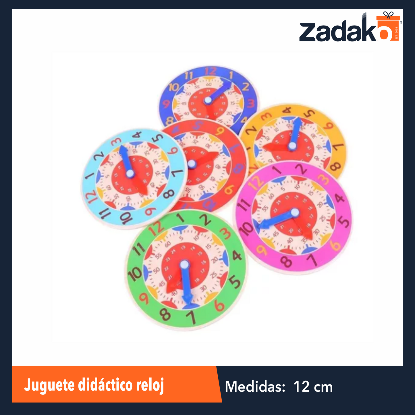 ZJ-1398 JUGUETE DIDACTICO RELOJ CON 1 PZ O CAJA CON 400 PZS