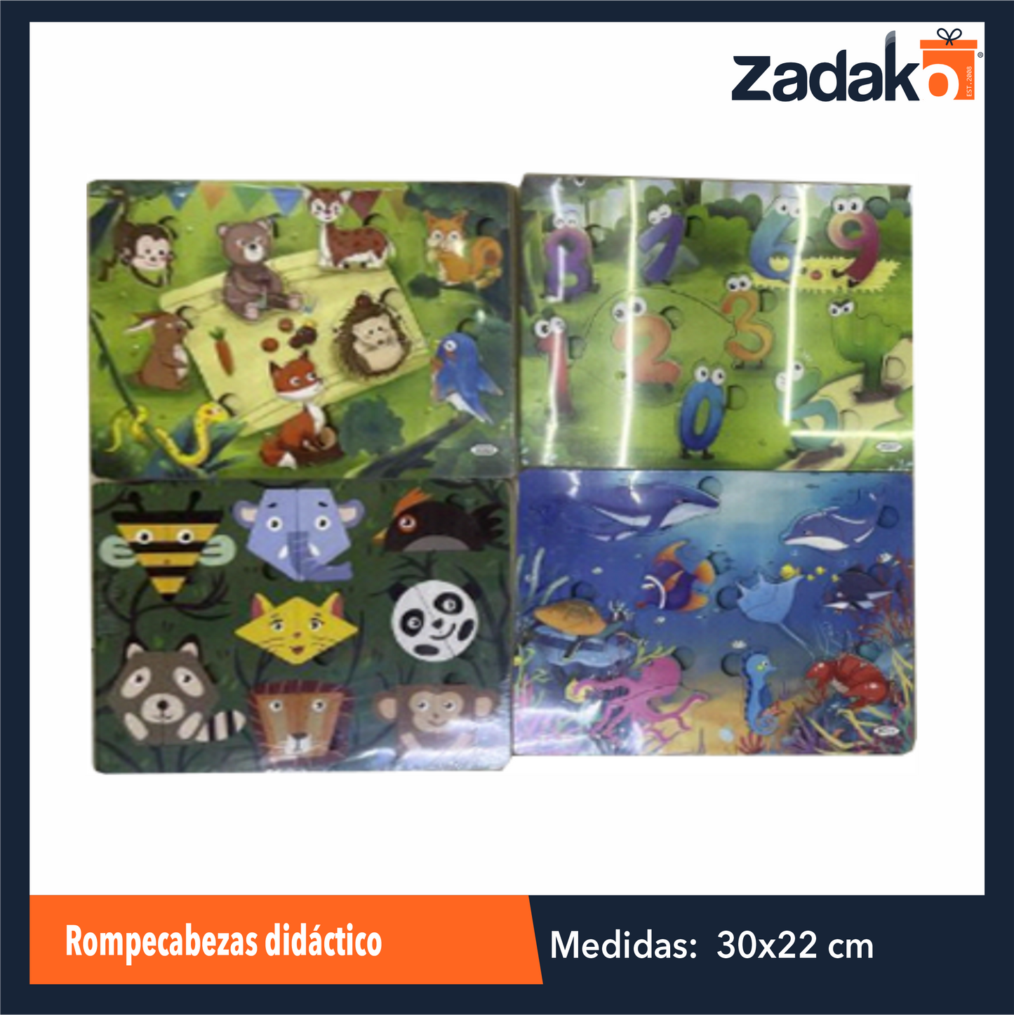 ZJ-1400 JUGUETE DIDACTICO DE APRENDIZAJE CON FICHAS MOVIBLES DE 30x22.5x0.6 CM CON 1 PZ O CAJA CON 120 PZS